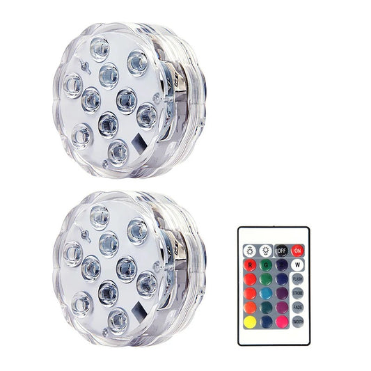 💡 Luces Led Sumergibles + Mando Gratis